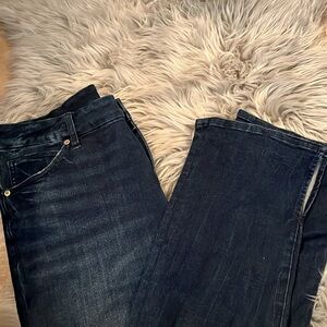 Express Skyscraper Split Hem Flare Jeans size L